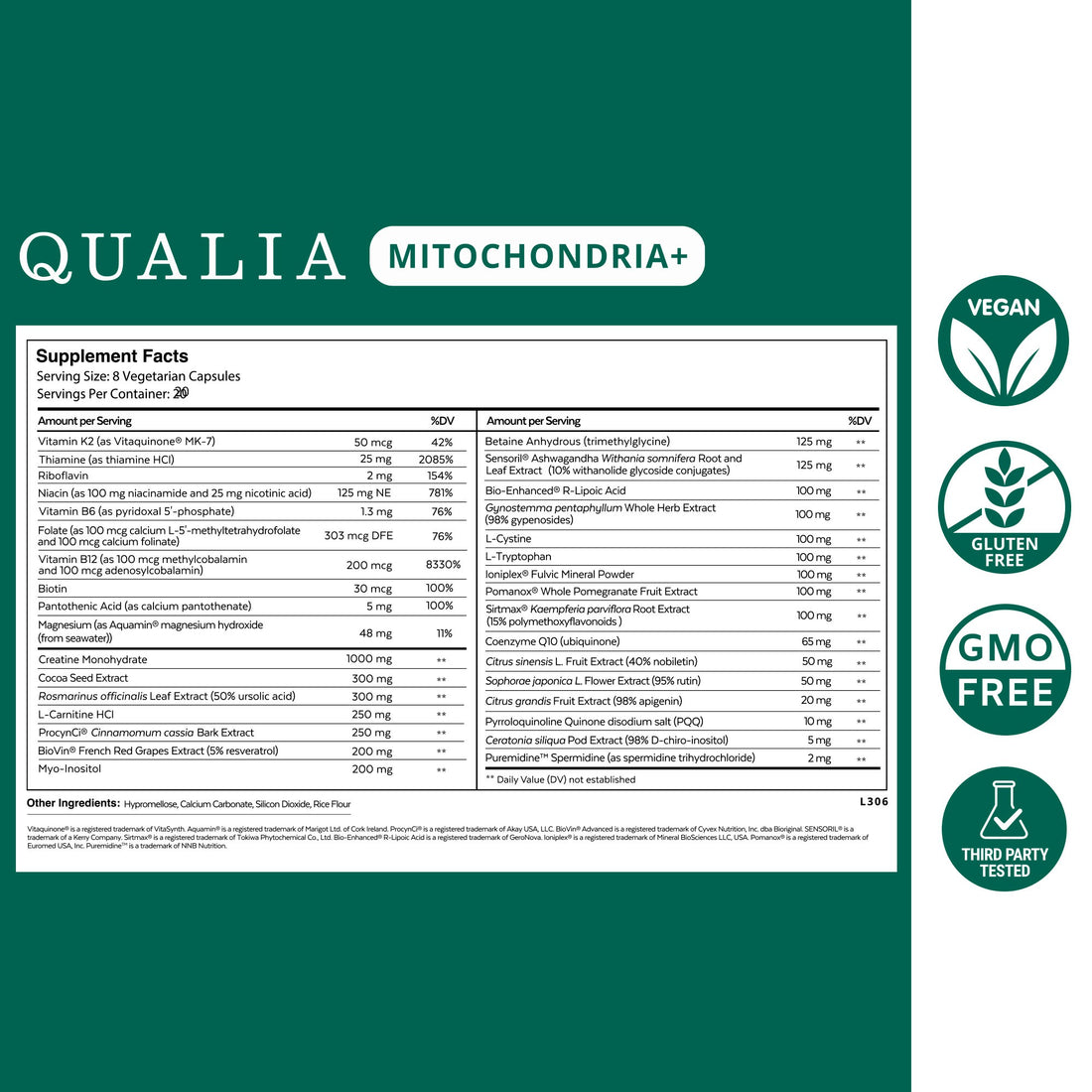 Qualia Mitochondria+ - Amplify Cellular Energy for Longevity