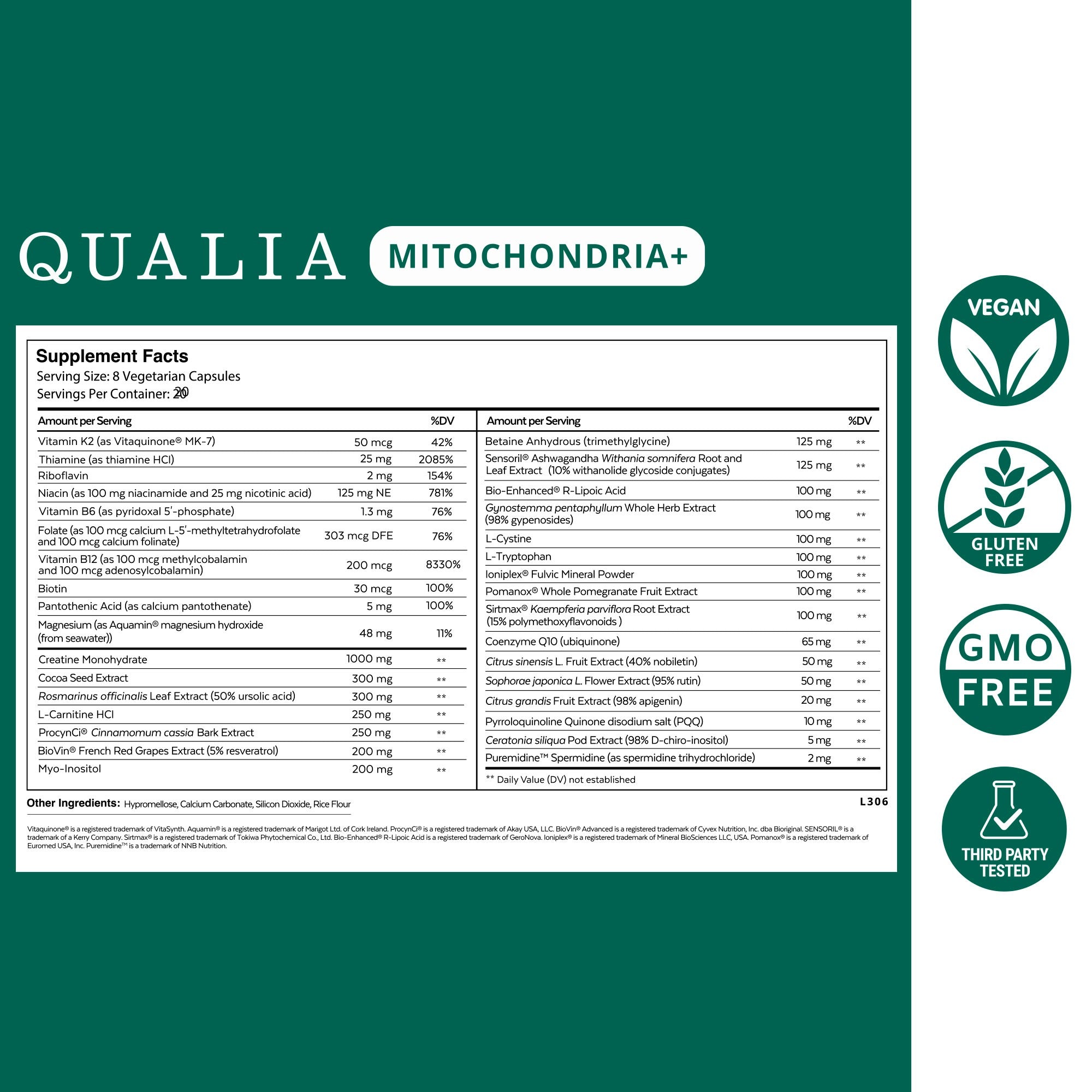 Qualia Mitochondria+ - Amplify Cellular Energy for Longevity