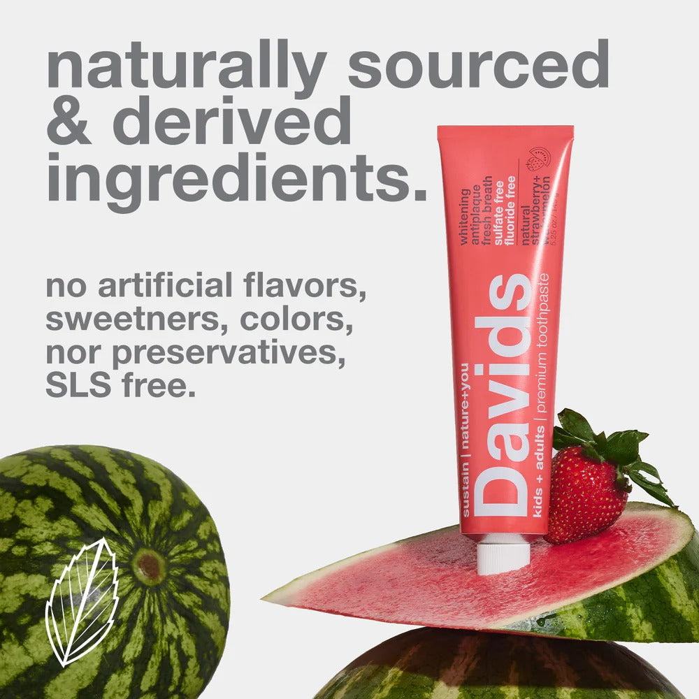 Davids Kids + Adults Premium Toothpaste (Strawberry Watermelon)