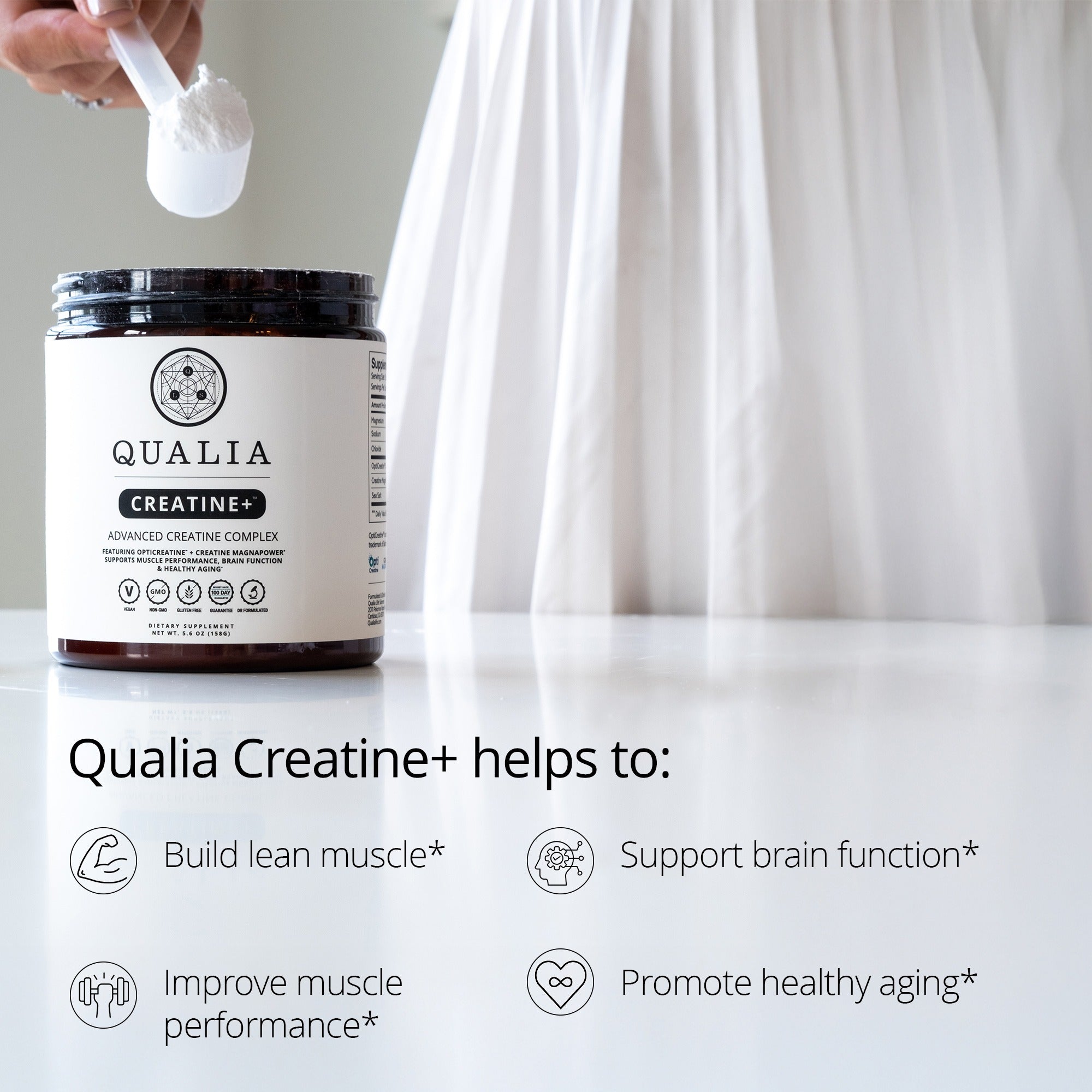 Qualia Creatine+ - Advanced Creatine Complex For Muscle and Brain Health