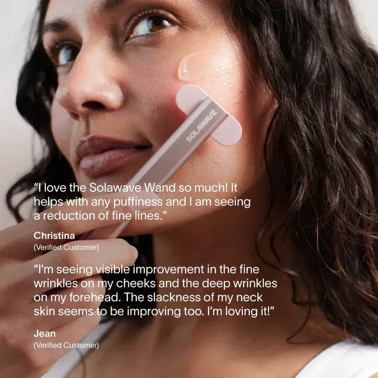 Solawave 4-in-1 Red Light Therapy Skincare Wand (Rose Gold)