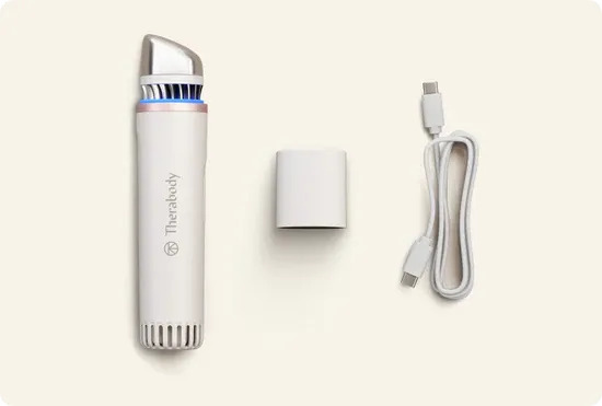 TheraFace Depuffing Wand by Therabody (White) - Clinically Proven Portable Facial Depuffing