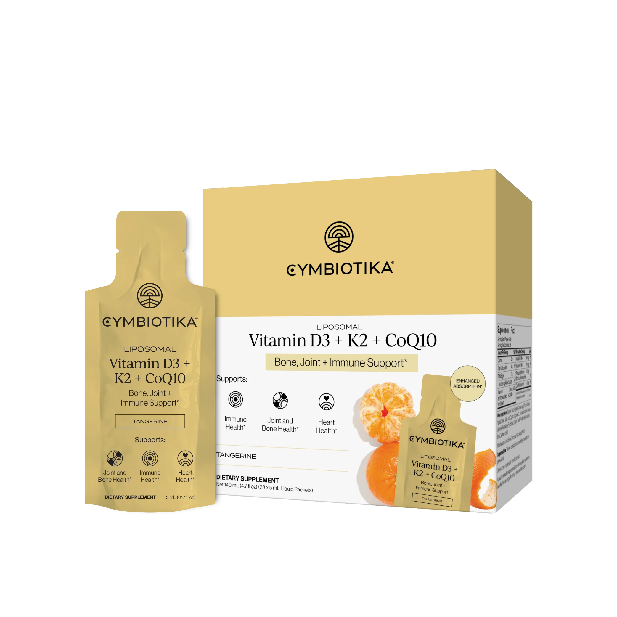 Cymbiotika® Liposomal Vitamin D3 + K2 + CoQ10 (New & Improved)