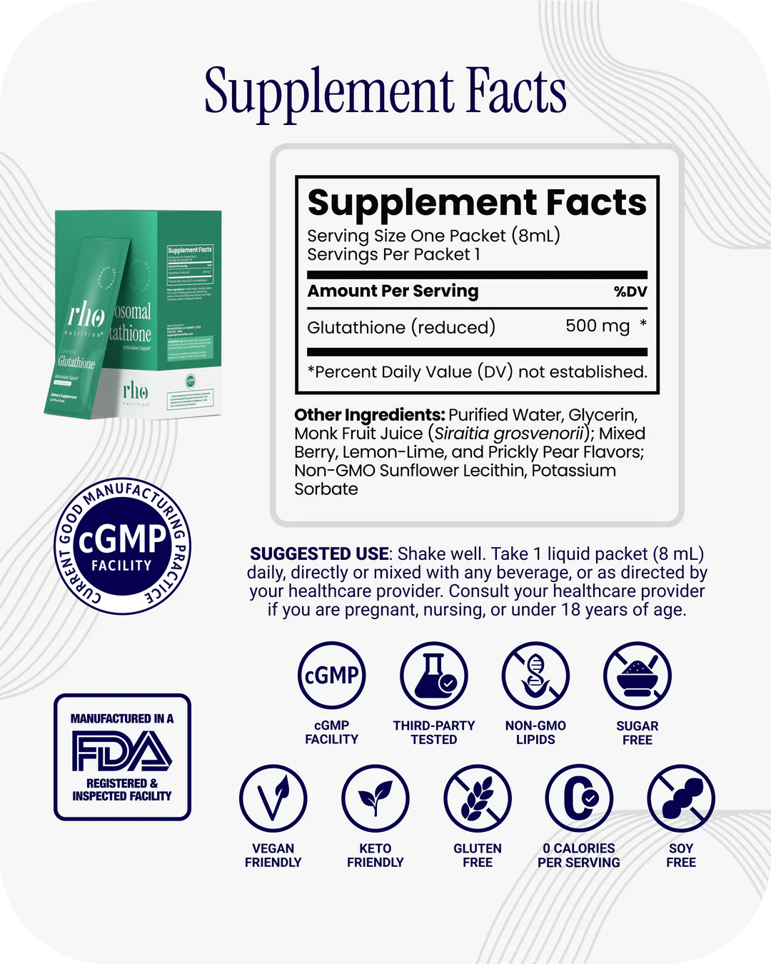 rho liposomal glutathione benefits Rho Nutrition Liposomal Glutathione (Travel Packs)