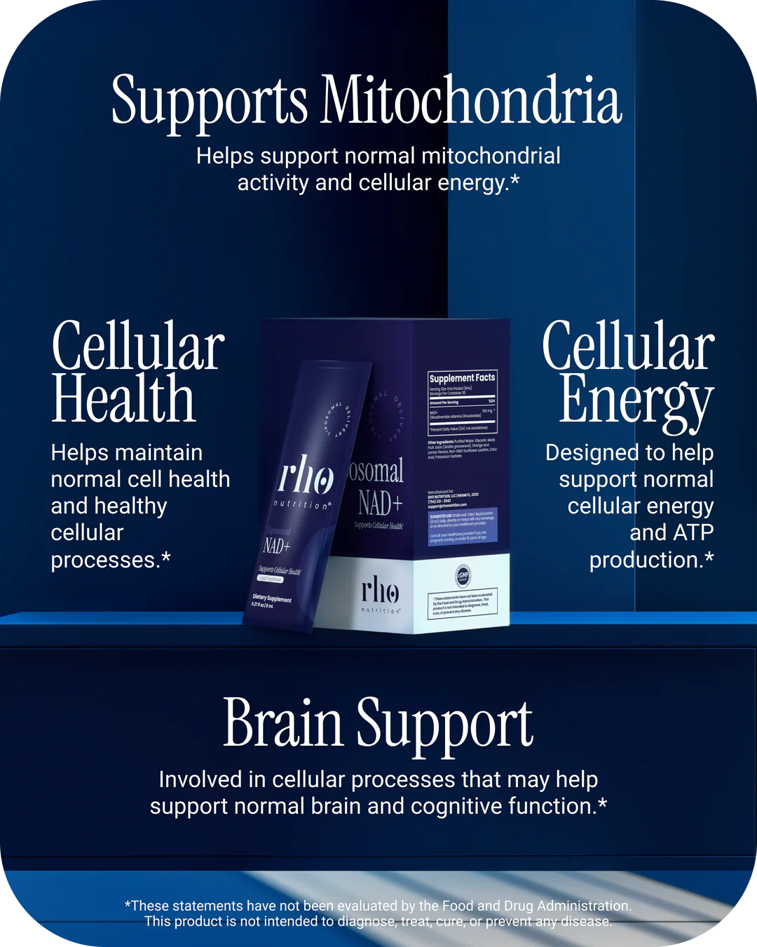 Rho Nutrition Liposomal NAD+ (Travel Packs)