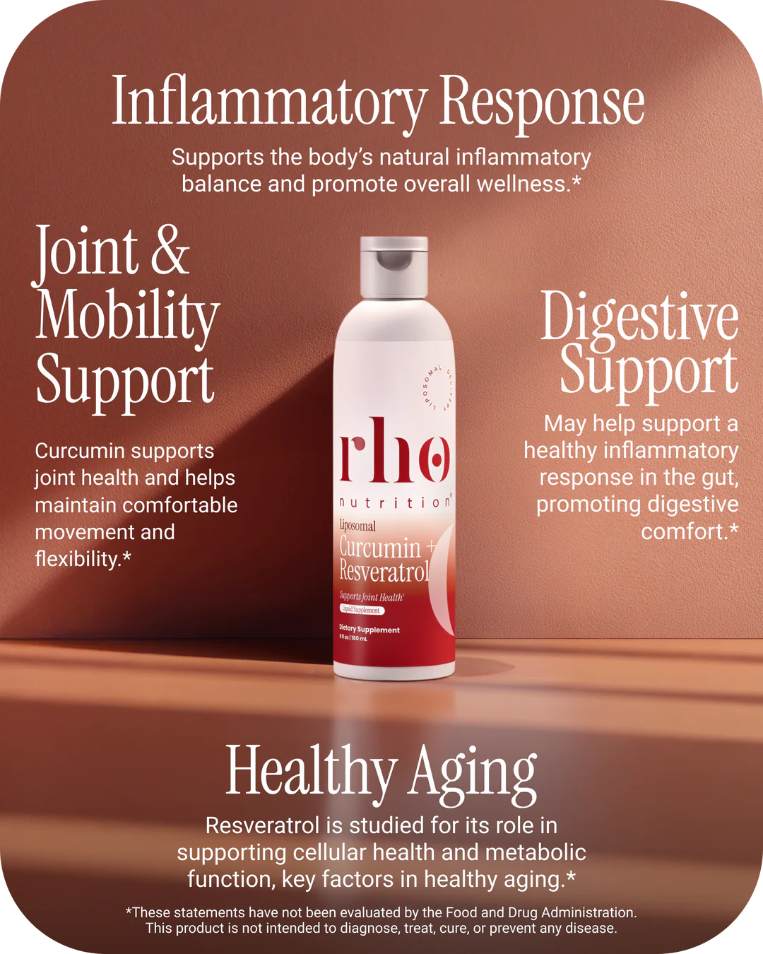 Rho Nutrition Curcumin + Resveratrol (30 Servings)