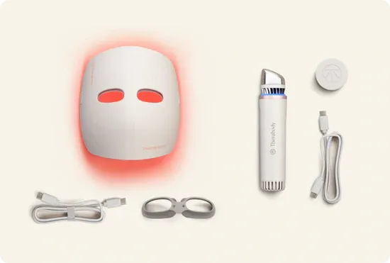 Theraface Anti-Aging Bundle by Therabody | LED Light Therapy & Skincare Set