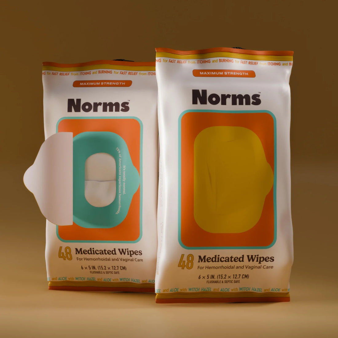 Norms Medicated Hemorrhoid Wipes with Witch Hazel and Aloe
