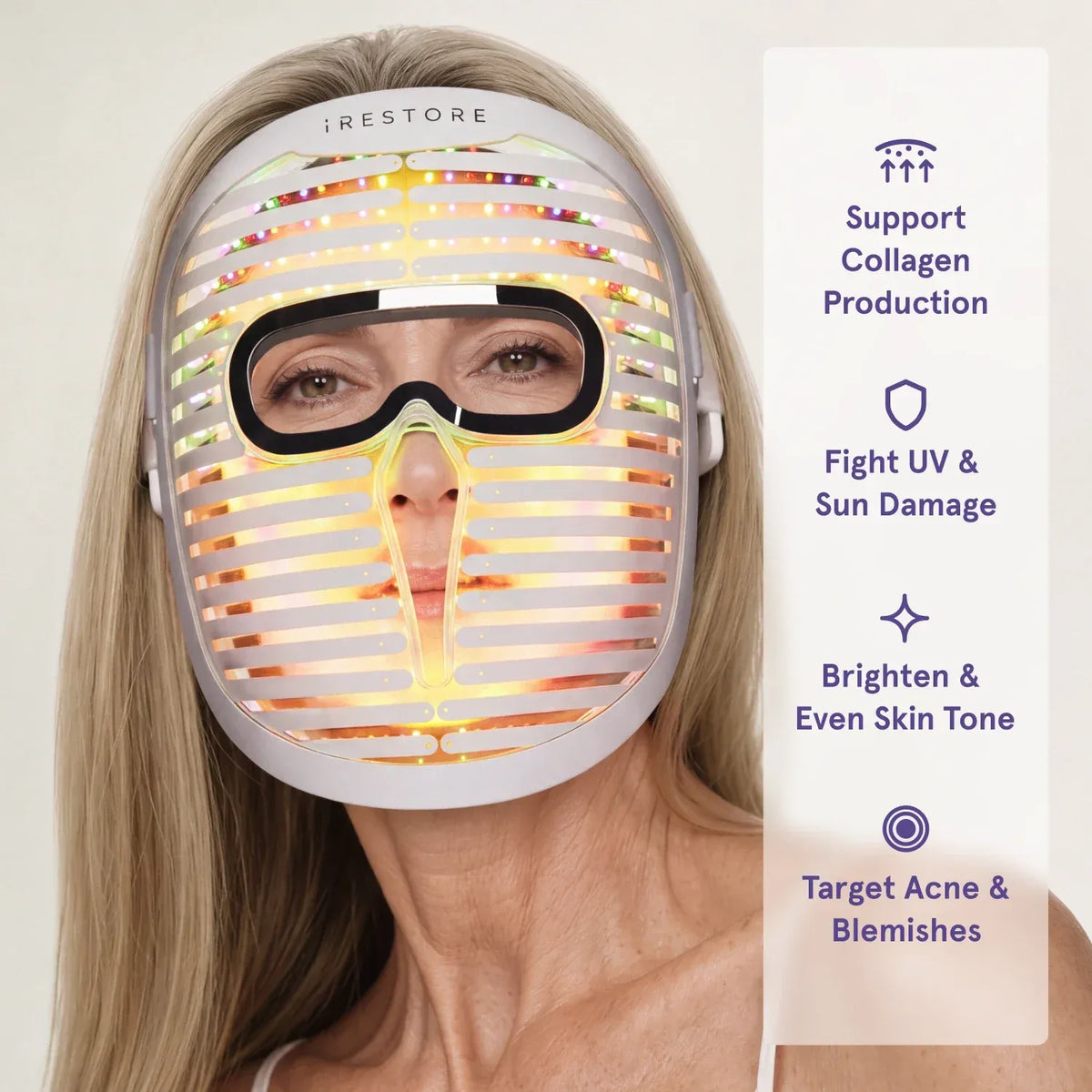 iRESTORE Laser Face Mask Pro LED Red Light Therapy
