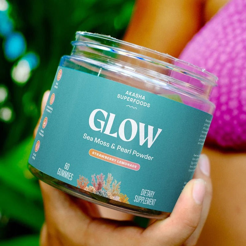 Akasha Superfoods GLOW Sea Moss & Pearl Powder Gummies