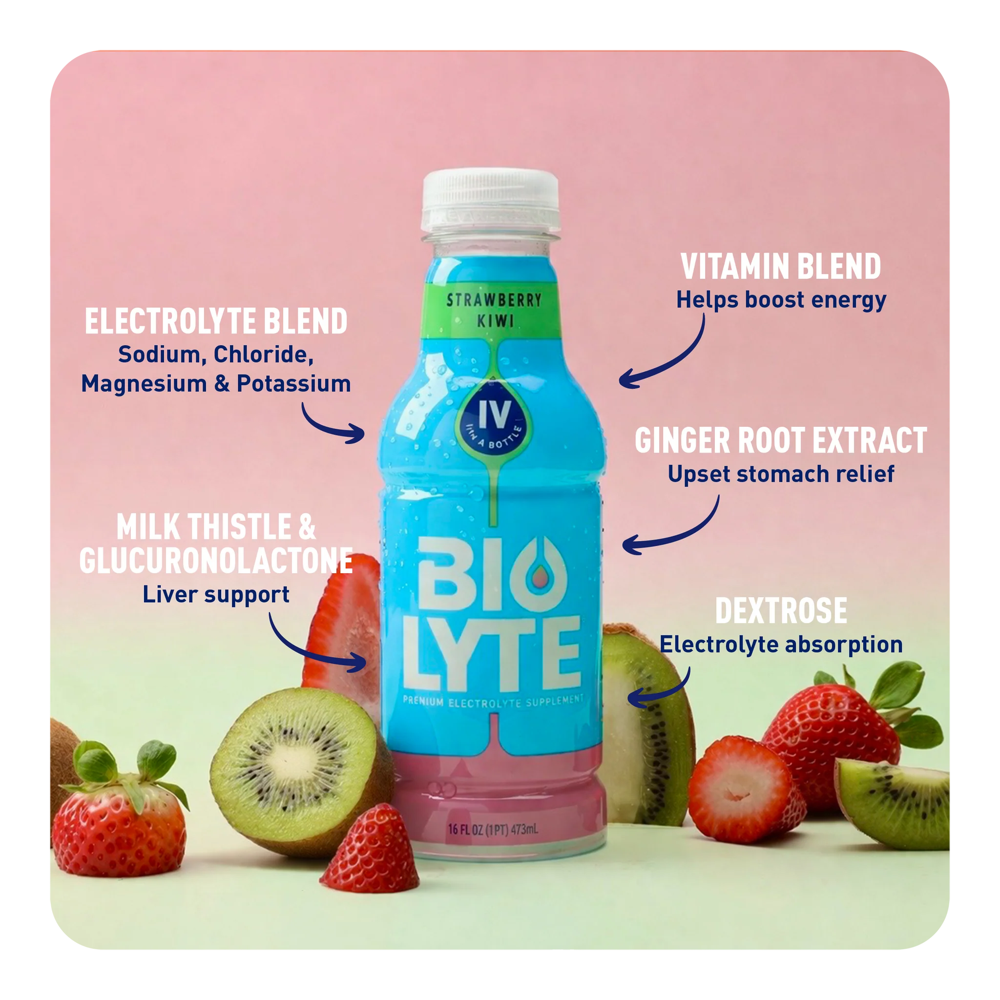 BIOLYTE® Hydration Electrolyte Drink (Strawberry Kiwi)