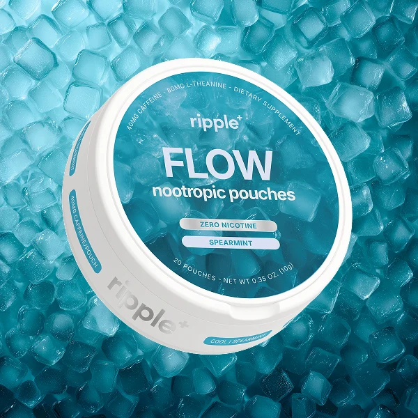 ripple⁺ Nootropic Pouches Caffeine & L-Theanine (Flow Spearmint)
