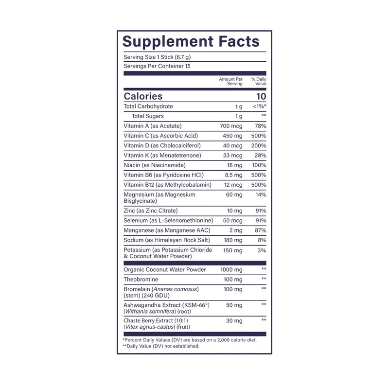 Beam Organics Glow Hormone Balance Supplement - Blue Raspberry (15 Servings)