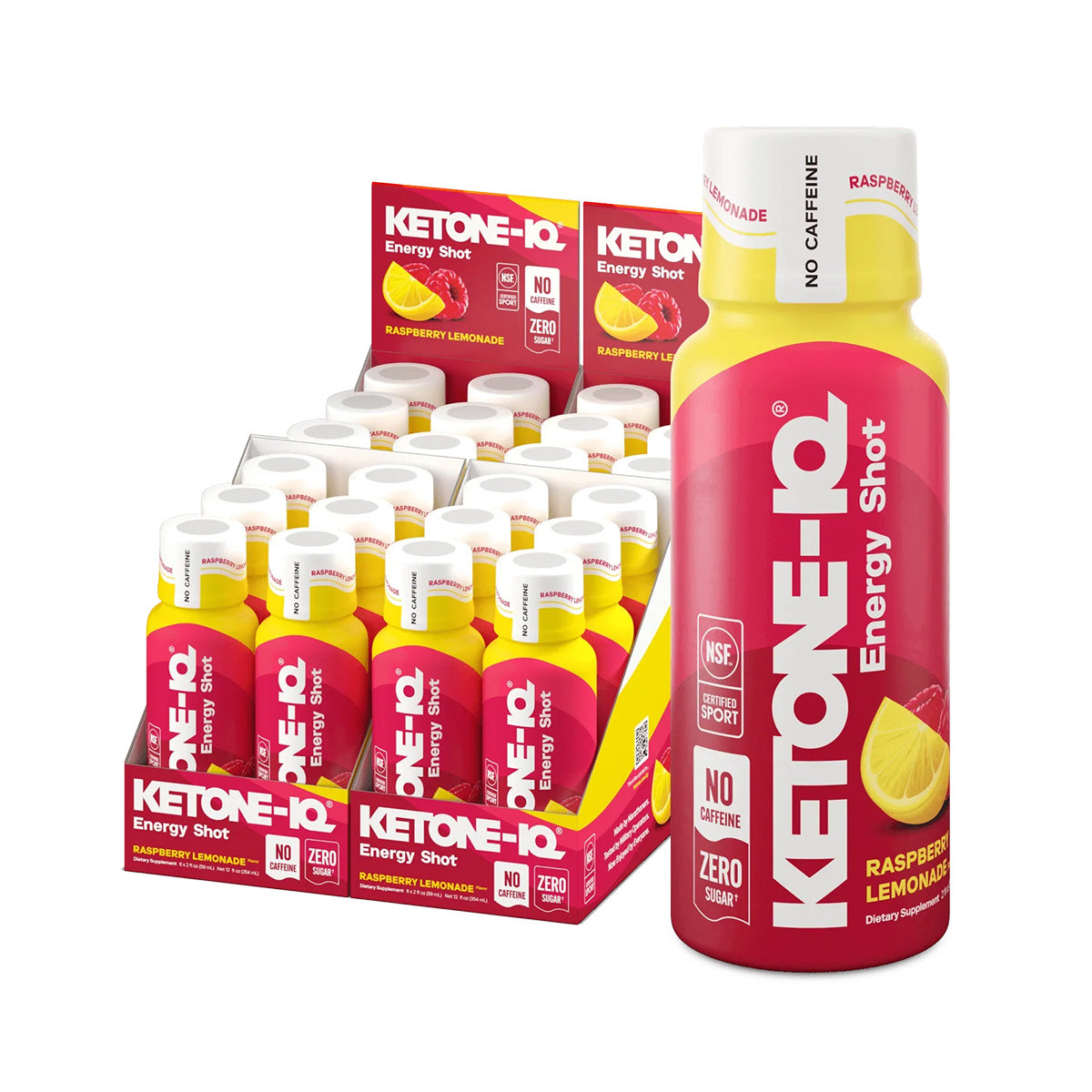 Ketone-IQ No Caffeine High Performance Energy Shot (Raspberry Lemonade)