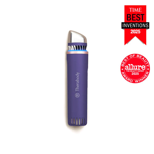 TheraFace Depuffing Wand by Therabody (Indigo) - Clinically Proven Portable Facial Depuffing