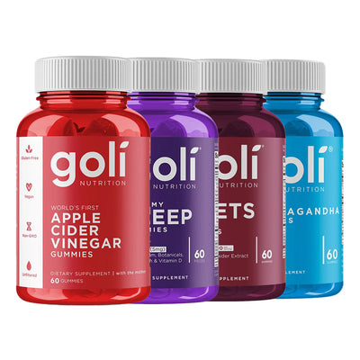 Goli® Nutrition "Complete Men's" Bundle (4 Pack) - ACV, Sleep, Beets & Ashwagandha Gummies