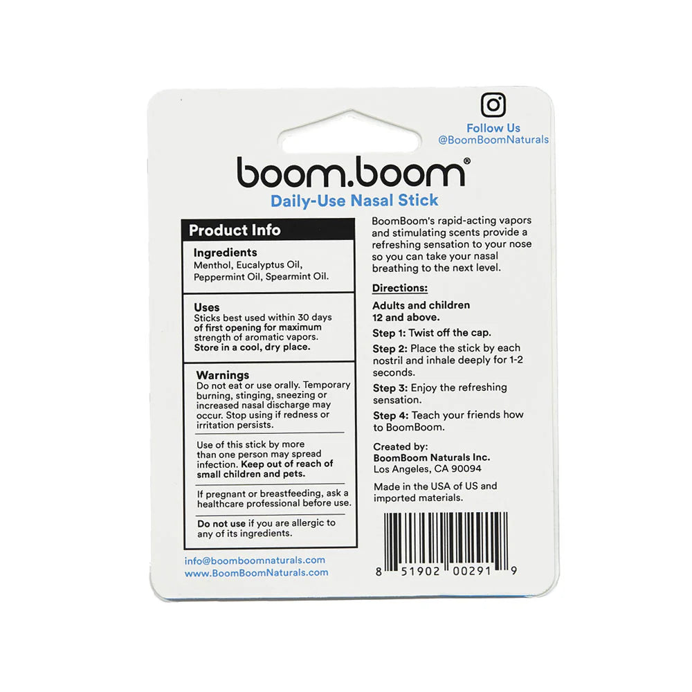 BoomBoom Naturals Nasal Stick (Mint)