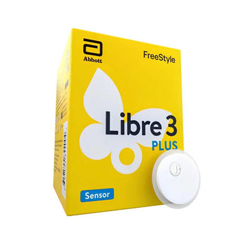 FreeStyle Libre 3 Plus sensor glucose monitoring system box and sensor