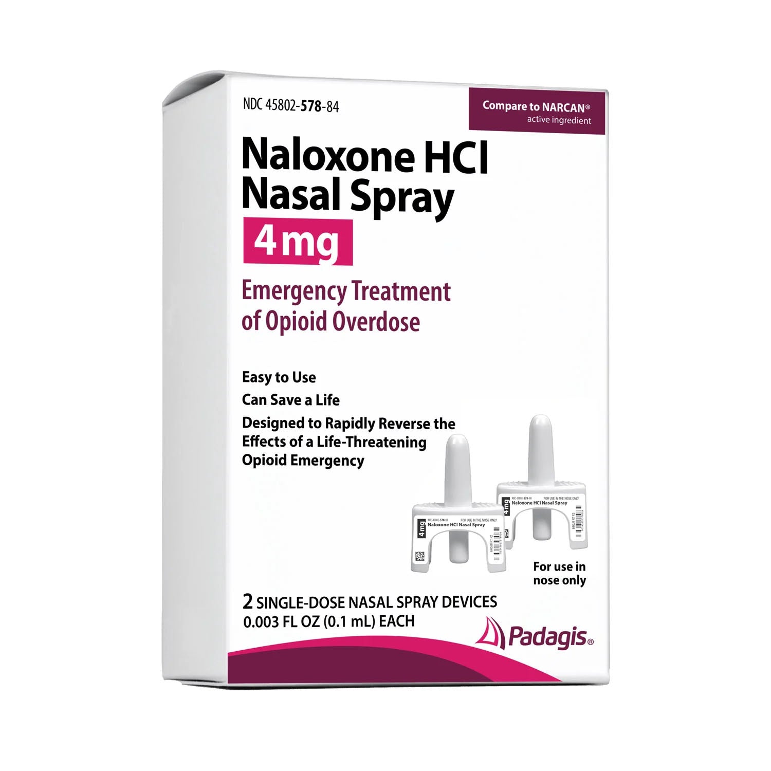 Naloxone HCl 4mg Nasal Spray