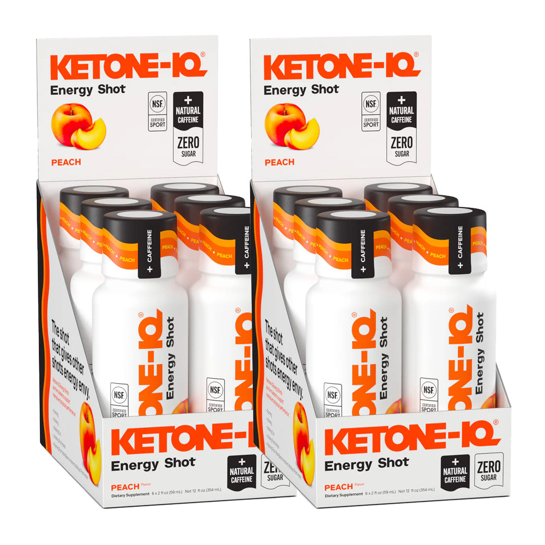 Ketone-IQ +Caffeine High Performance Energy Shot (Peach)