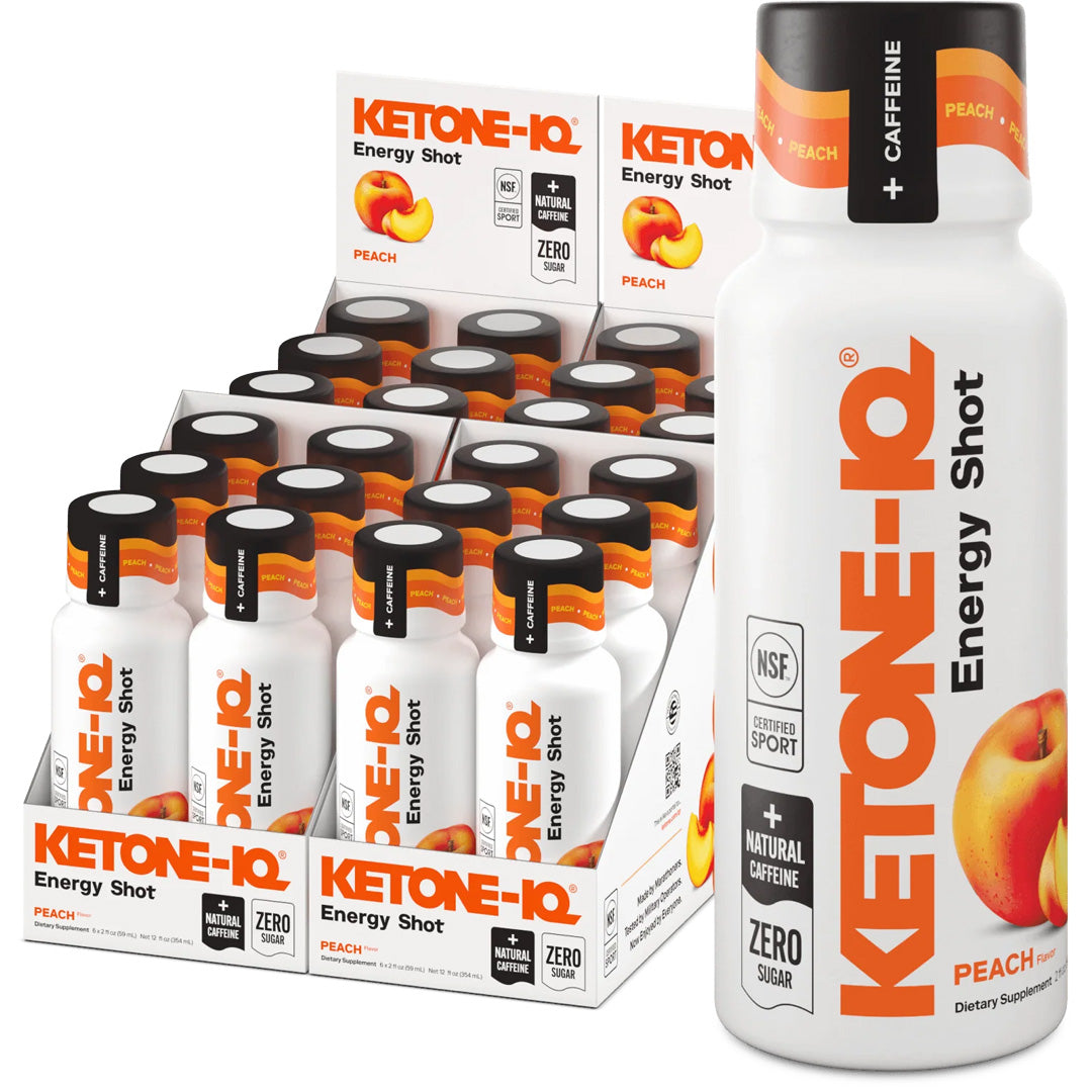 Ketone-IQ +Caffeine High Performance Energy Shot (Peach)