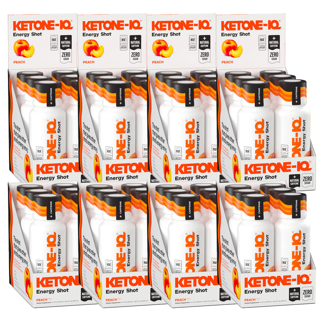 Ketone-IQ +Caffeine High Performance Energy Shot (Peach)