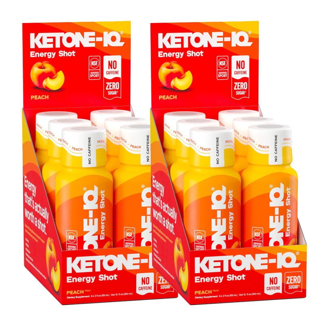 Ketone-IQ No Caffeine High Performance Energy Shot (Peach)