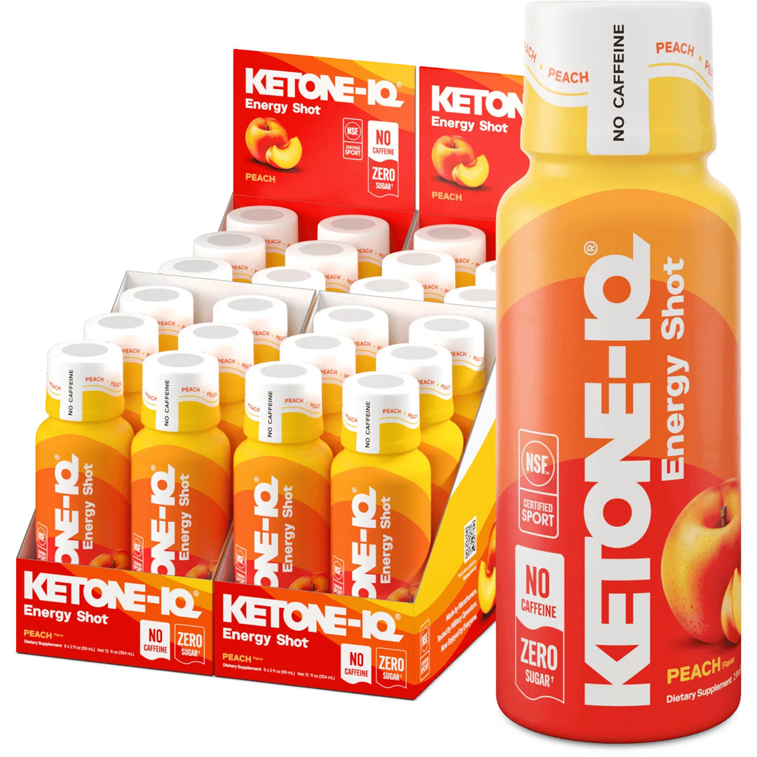 Ketone-IQ No Caffeine High Performance Energy Shot (Peach)