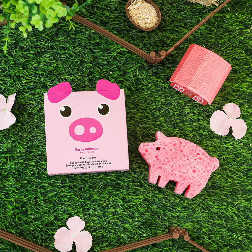 Spongellé® Body Wash Infused Farm Animals Buffer - Peggy Pig (Fruitilicious)