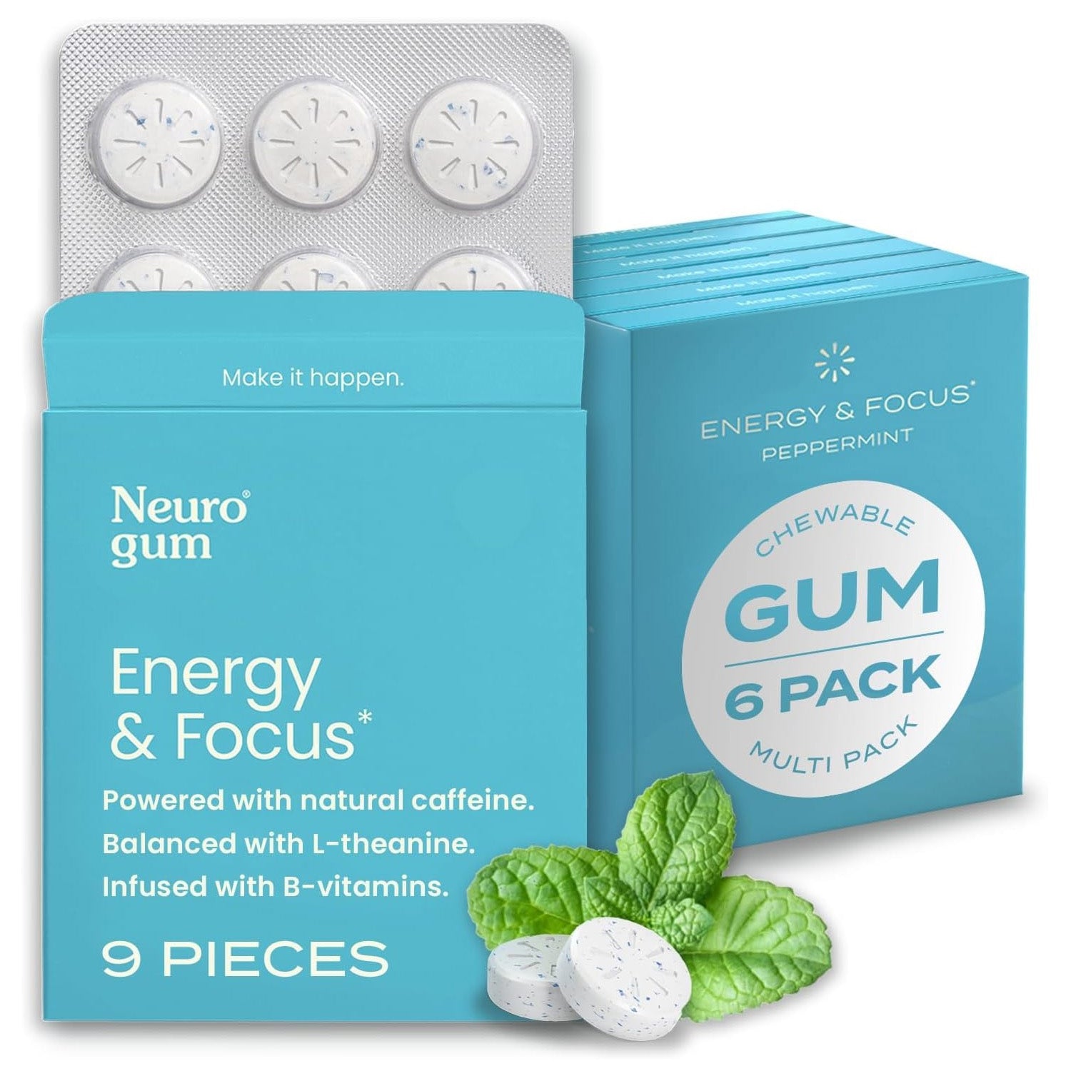 Neuro Energy & Focus Gum (Peppermint)