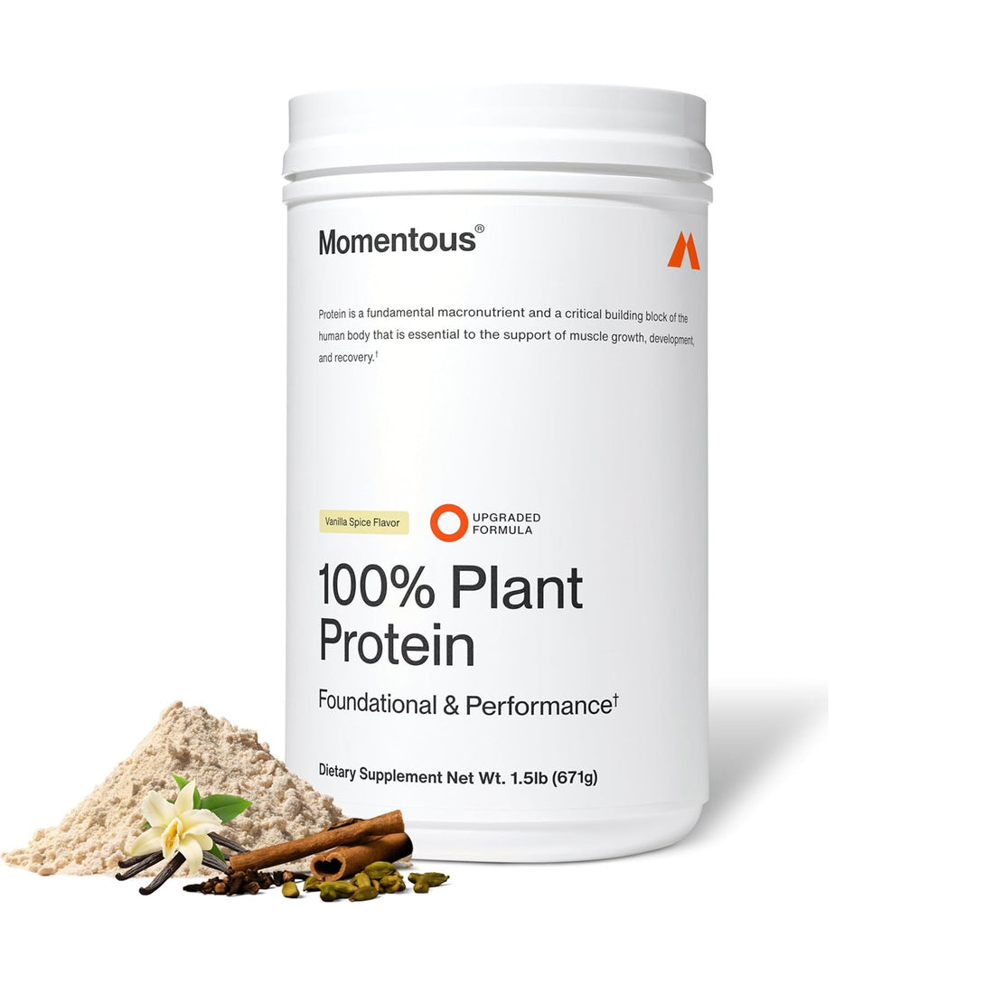 Momentous 100% Plant Protein (22 Serving Jar)