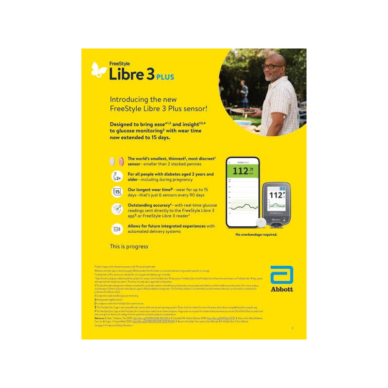 FreeStyle Libre 3 Reader + Libre 3 PLUS Sensor Bundle
