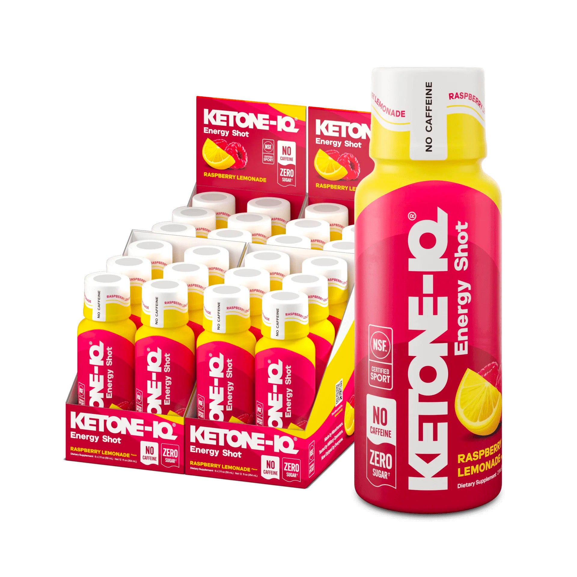 Ketone-IQ No Caffeine High Performance Energy Shot (Raspberry Lemonade)
