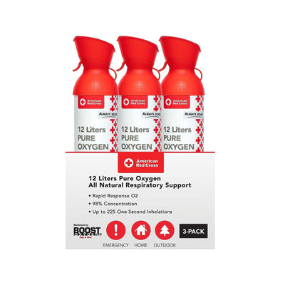 Boost Oxygen 12 liter pure oxygen canisters 3-pack for respiratory support