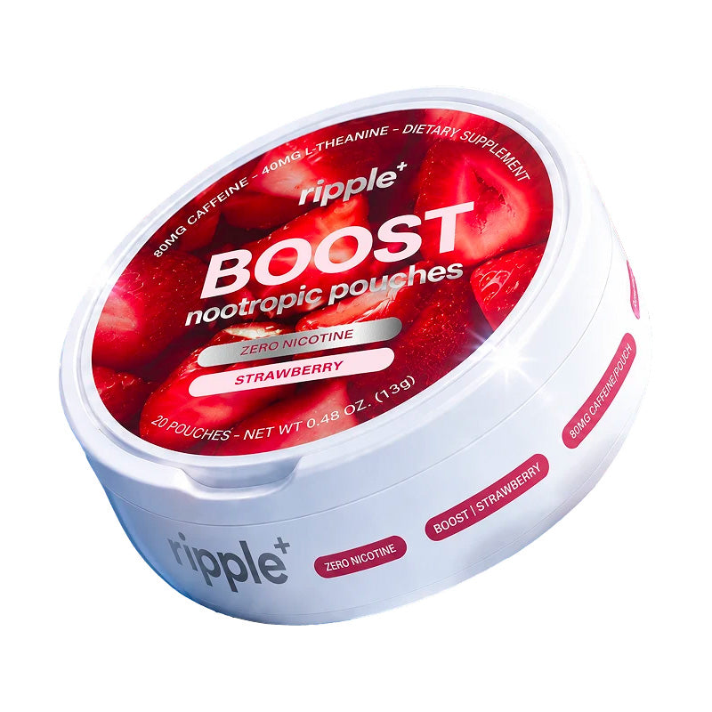 ripple+ Boost Strawberry nootropic pouches, single can