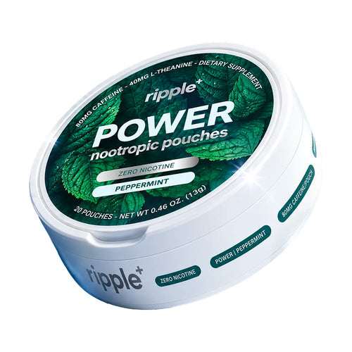 ripple⁺ Nootropic Pouches Caffeine & L-Theanine (Power Peppermint)
