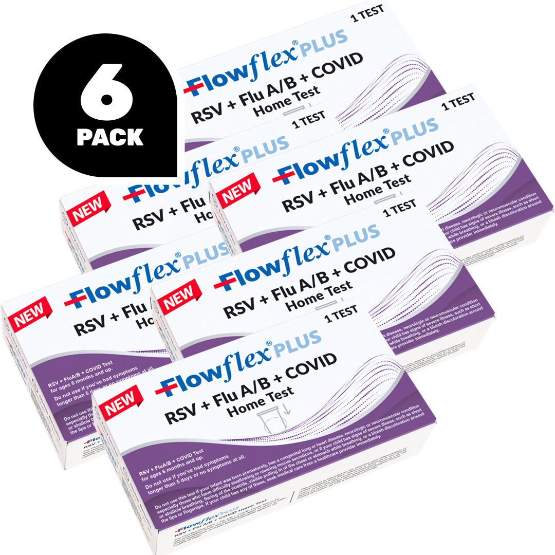 Flowflex® PLUS 4-in-1 RSV + Flu A/B + COVID Home Test