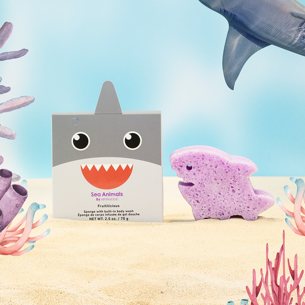 Spongellé® Body Wash Infused Sea Animals Buffer - Sammy Shark (Fruitilicious)
