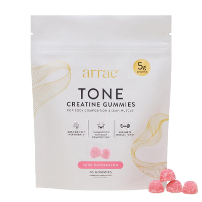 Arrae Tone Creatine Gummies – Sour Watermelon, 60 Gummies