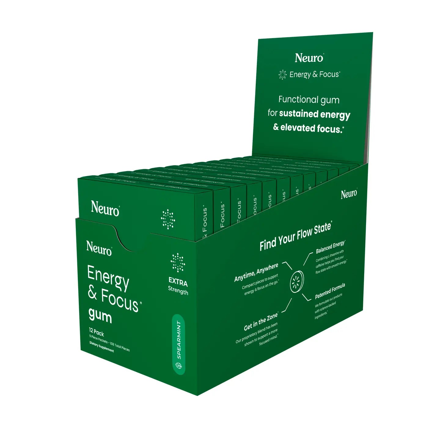 Neuro Extra Strength Energy & Focus Gum™ (Spearmint)