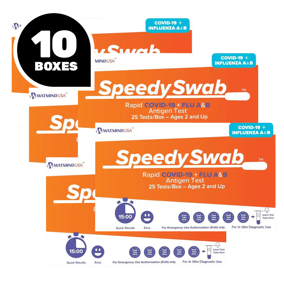 SpeedySwab™ Rapid COVID-19 + Flu A&B Test