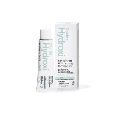 Davids Hydroxi™ Sensitive+Whitening Nano Hydroxyapatite Travel Size Premium Toothpaste (Peppermint) (1.75 oz)