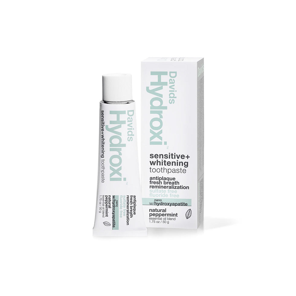 Davids Hydroxi™ Sensitive+Whitening Nano Hydroxyapatite Travel Size Premium Toothpaste (Peppermint) (1.75 oz)