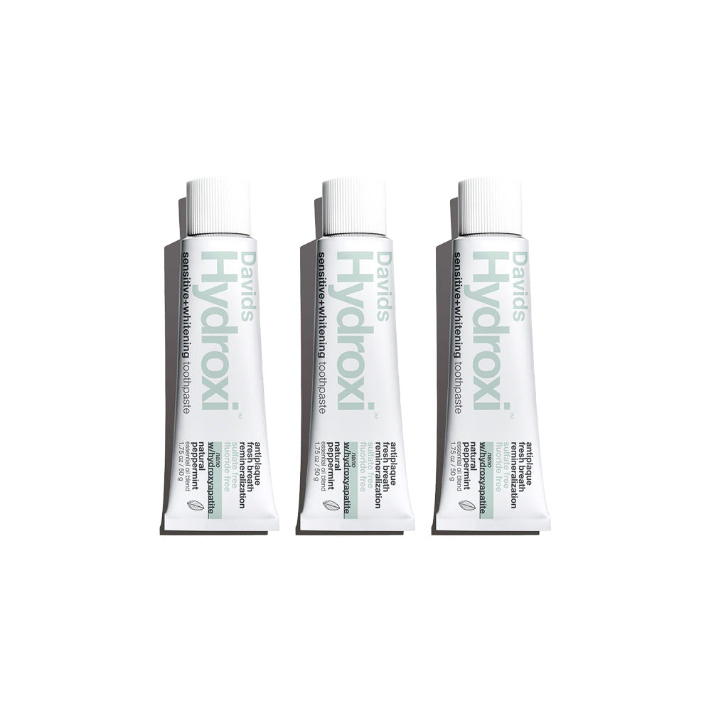 Davids Hydroxi™ Sensitive+Whitening Nano Hydroxyapatite Travel Size Premium Toothpaste (Peppermint) (1.75 oz)