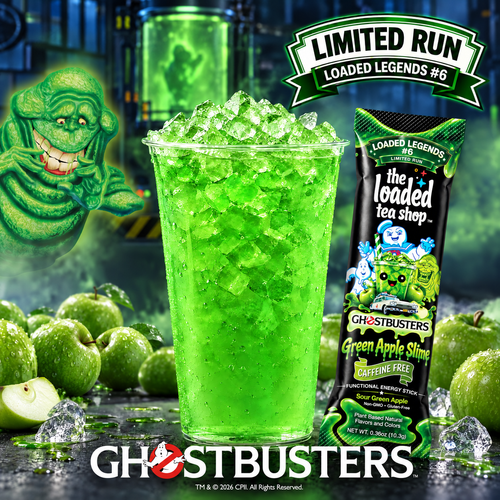 The Loaded Tea Shop Functional Energy Tea Packs (Green Apple Slime) Caffeine-Free
