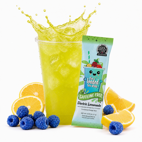 The Loaded Tea Shop Functional Energy Tea Packs (Electric Lemonade) Caffeine-Free