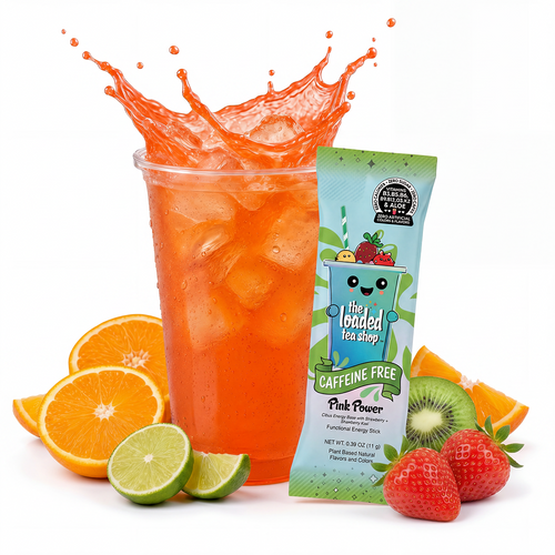 The Loaded Tea Shop Functional Energy Tea Packs (Pink Power) Caffeine-Free