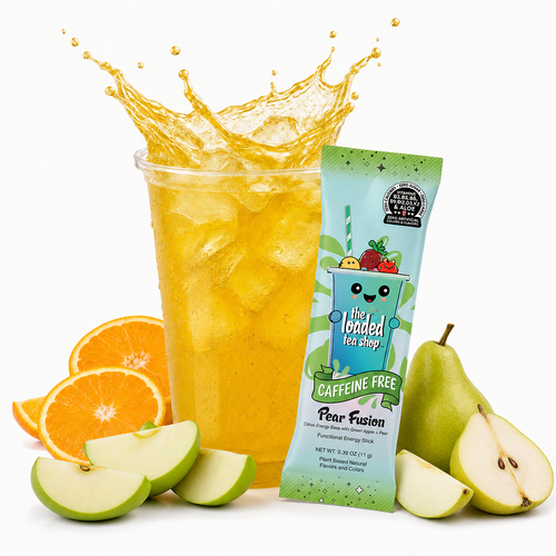 The Loaded Tea Shop Functional Energy Tea Packs (Pear Fusion) Caffeine-Free