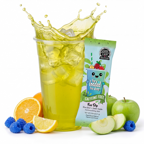 The Loaded Tea Shop Functional Energy Tea Packs (Fun Dip/Orchard Candy) Caffeine-Free