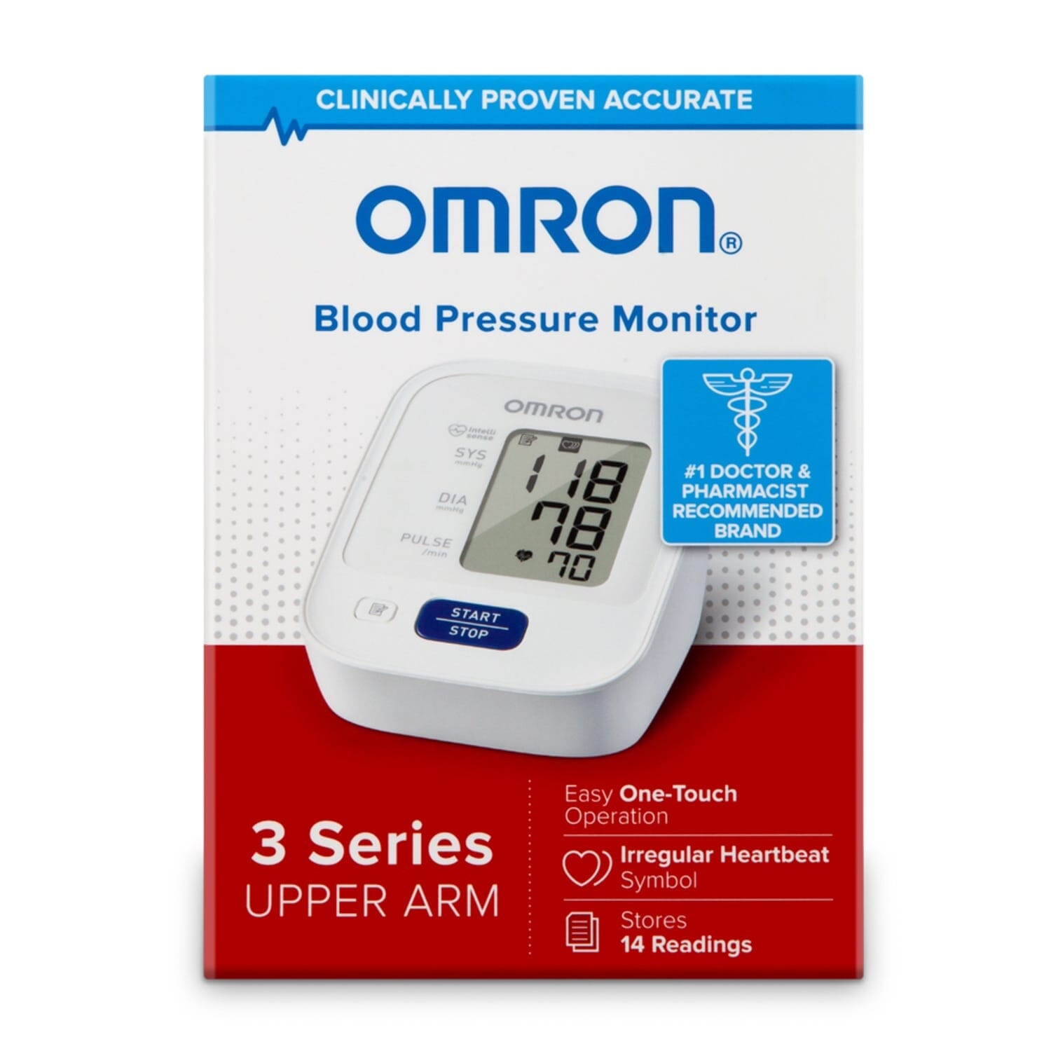 OMRON 3 Series Upper Arm Home Blood Pressure Monitor